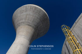 Industrial Engineering Construction Photographer in George, Western Cape, South Africa, featuring yellow safety railings along a right-side staircase.